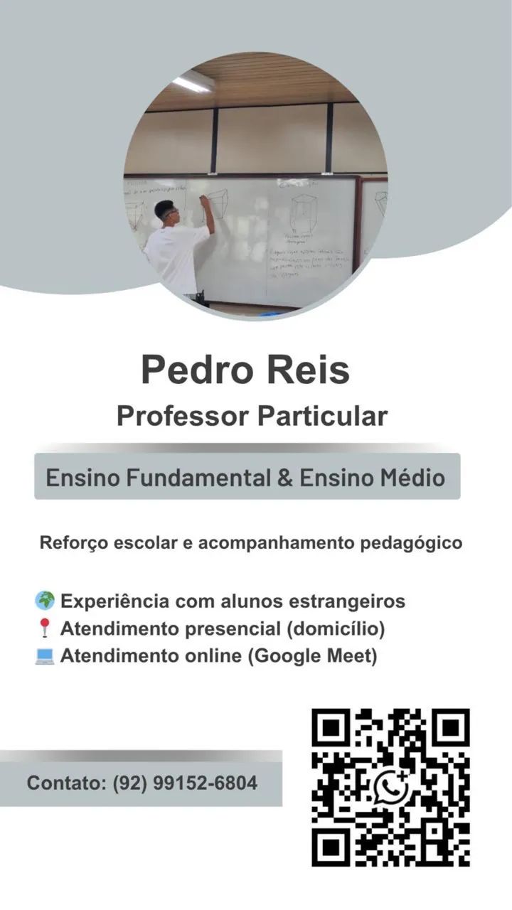 Aulas particulares e reforço escolar 