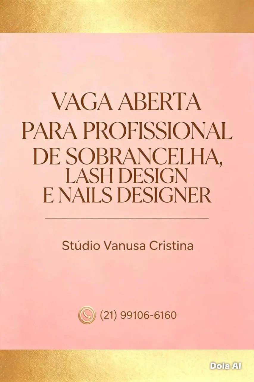 Vaga para profissional da beleza 