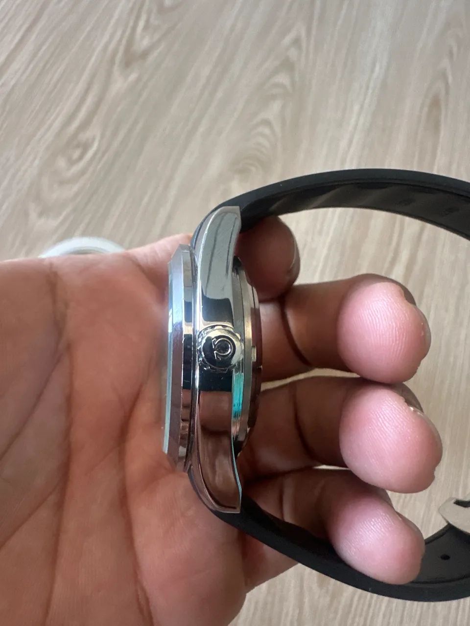Relógio masculino Automático | Pulseira Borracha Preto/Prata - Foto 5