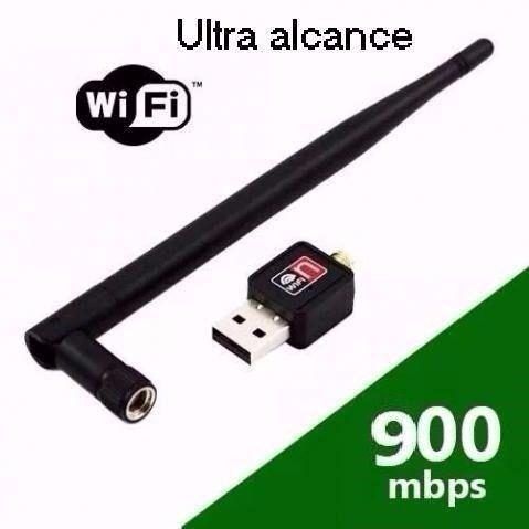 Adaptador USB 2.0 Wireless 802.IIN 900Mbps Antena Wifi