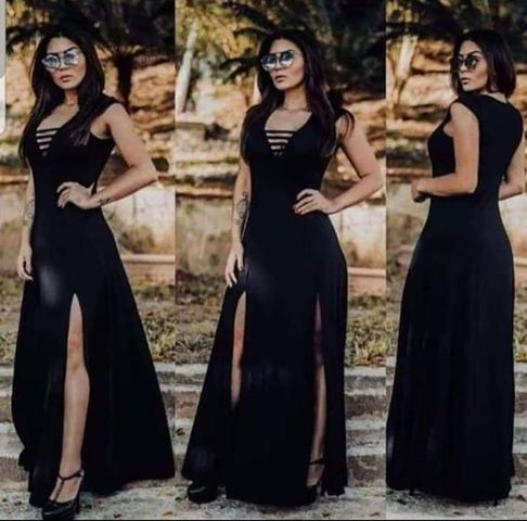Vestidos longos maravilhosos em viscolycra tam médio