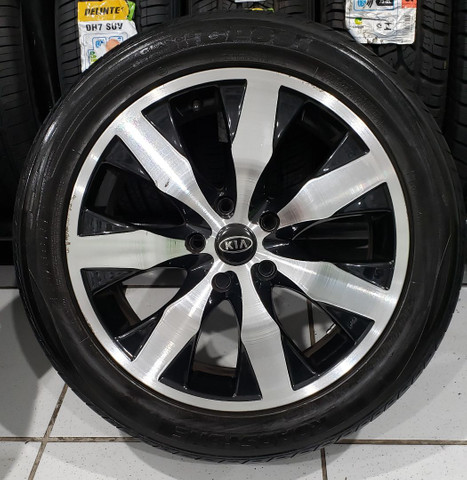JG Roda Aro 17 furacao 5x114 + Pneu 215/50 R17 Hyundai kia Opala - Foto 4