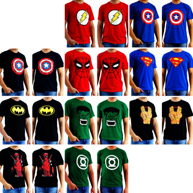 Estoque de Camisetas de Personagens