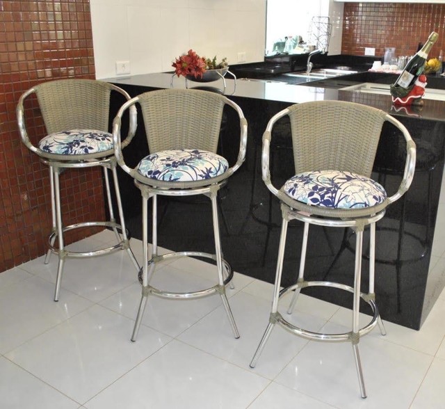 Banquetas estrutura alumínio revestimento fibra sintética  - Foto 5