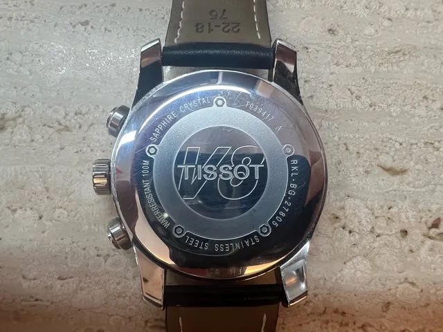 Rel gio Tissot V8 Chronograph com 2 Pulseiras A o e Couro