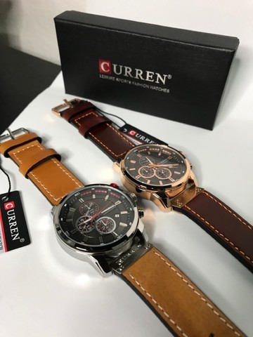 RELÓGIO DE LUXO CURREN RESISTENTE À ÁGUA ,PULSEIRA EM COURO GENUÍNO  - Foto 6