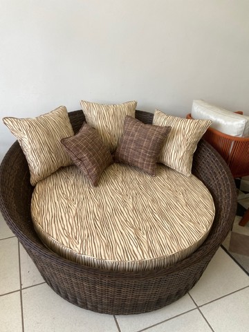 Ofurô 150x85 trama sintética  almofadas  impermeável  - Foto 3