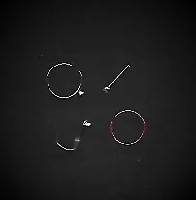 Combo 4 Piercings - ponto de luz reto, ponto de luz curva, argolinha colorida, arg. p.luz - Foto 6