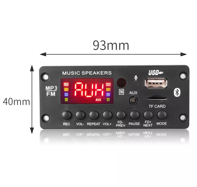 Decodificador/Amplificado 50w 2x25w bluetooth,Aux,card,USB,rádio 7v a 15v Gravação  - Foto 2