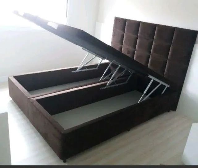 Cama Base Box Baú - Queen Size