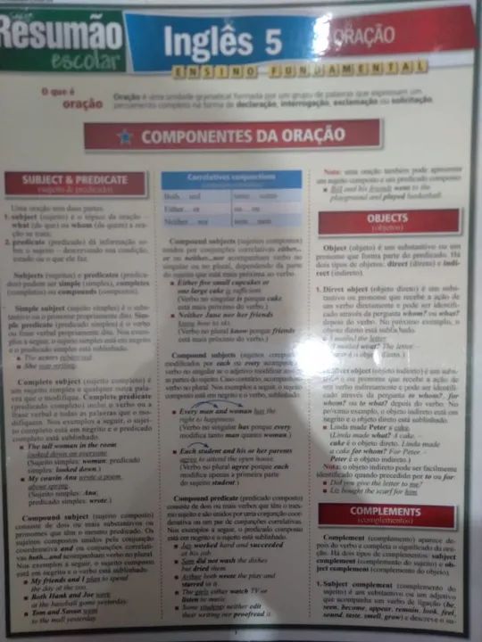 Inglês- 6 -Plastificado-Oração, Erros Comuns, Vocabulário, Verbos, Ortográfica e Gramática - Foto 2