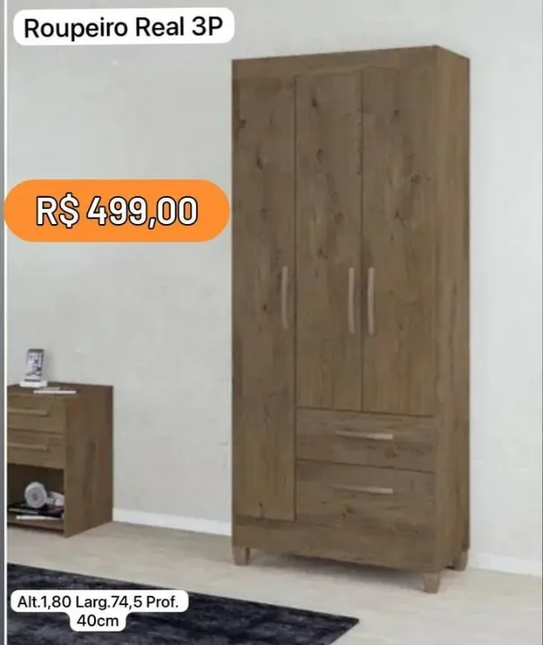 Guarda Roupa Real 3p