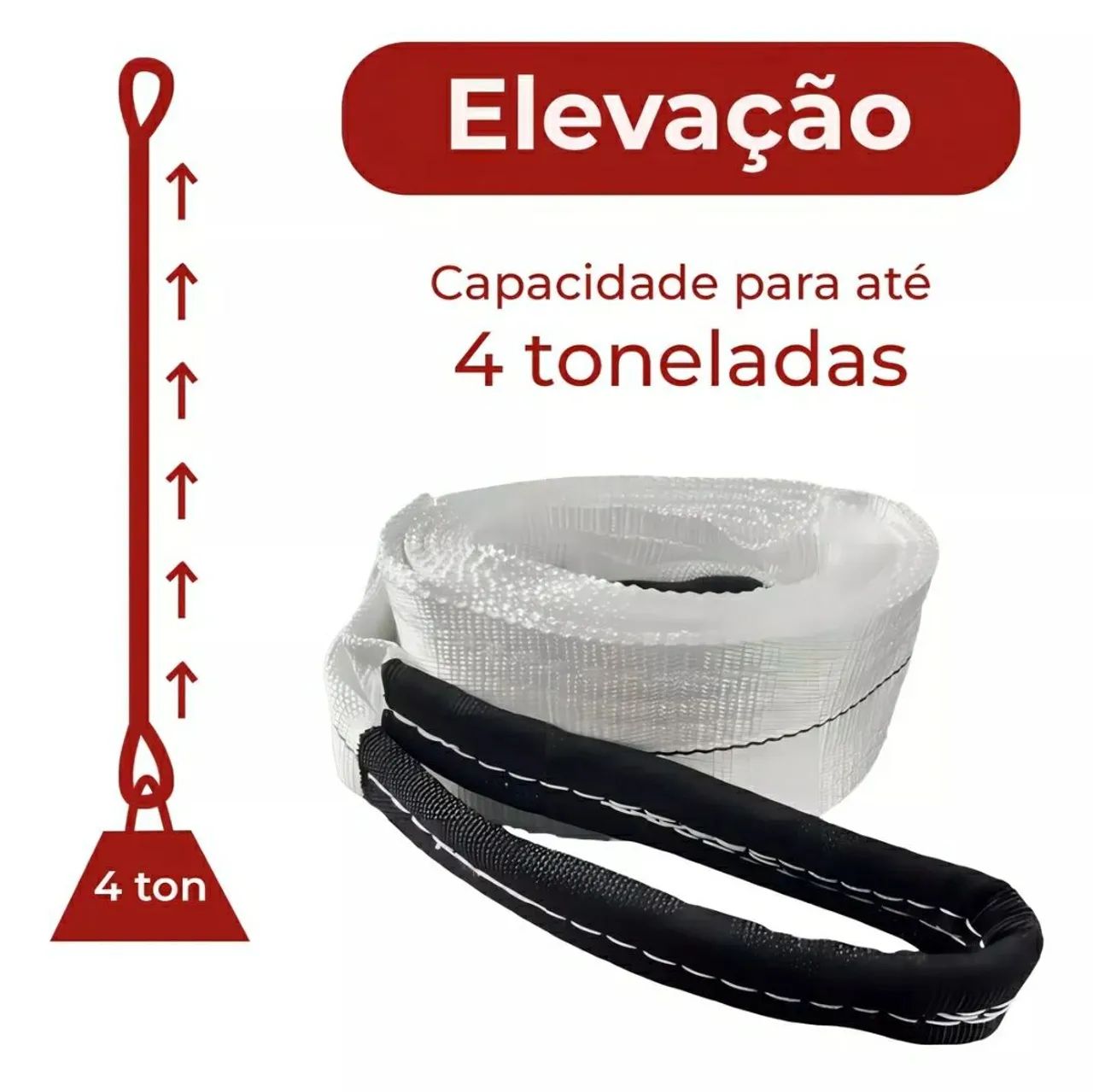 Cinta Elevação de Carga e Reboque - Pronta Entrega - Foto 3