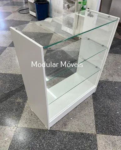 Balcão Vitrine com Vidro superior e Prateleiras de Vidro - Foto 2