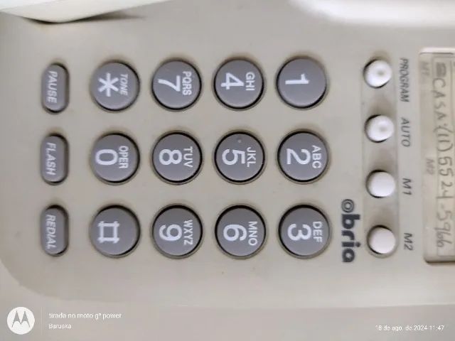 Telefone de mesa Panasonic Obria- Ótimo estado - Foto 2