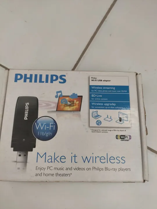 Adaptador Wi-Fi Philips para Blu-ray e Home Theater