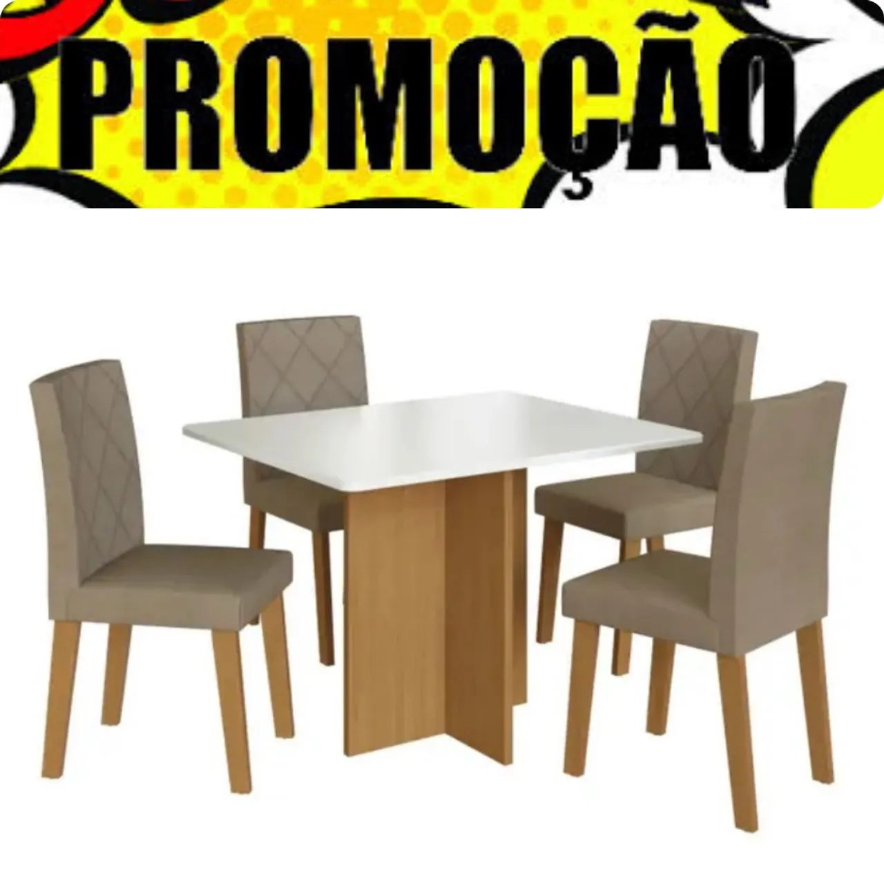 Mega oferta mesa de 4 cadeiras Miami cacau
