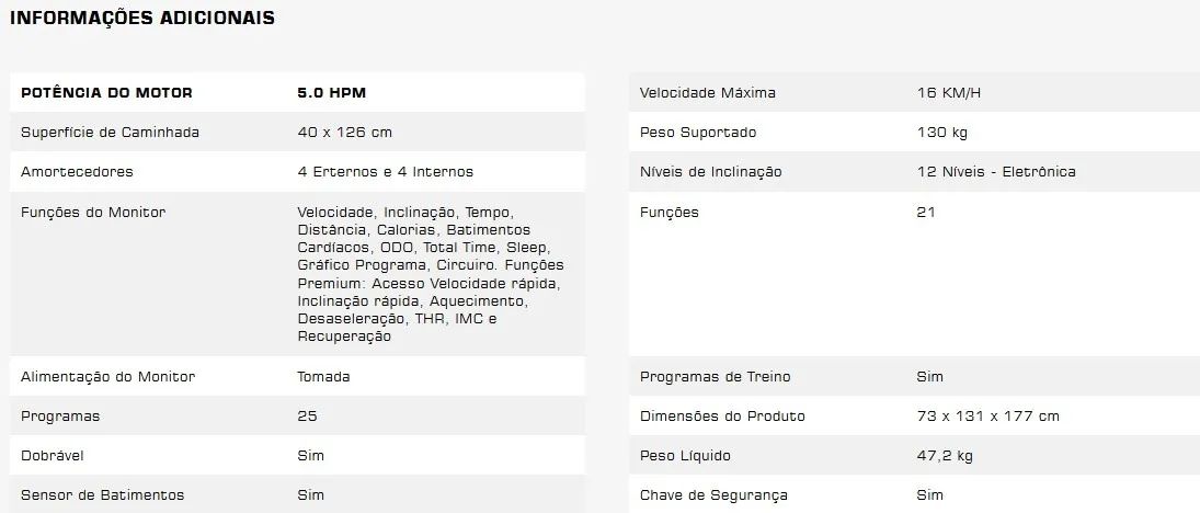 Esteira Ergométrica Athletic Advanced 16KM/H - Foto 5