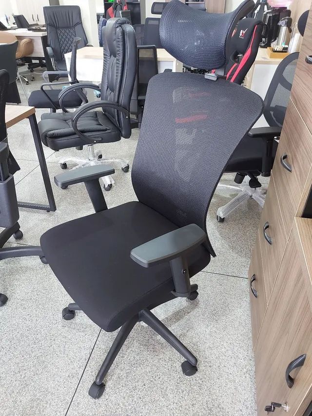 Cadeira Presidente com Apoio Lombar - Cadeira Presidente com Tensor Lombar - Promoção - Foto 4