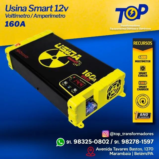 Fonte e Carregador Usina Smart 12v 160a
