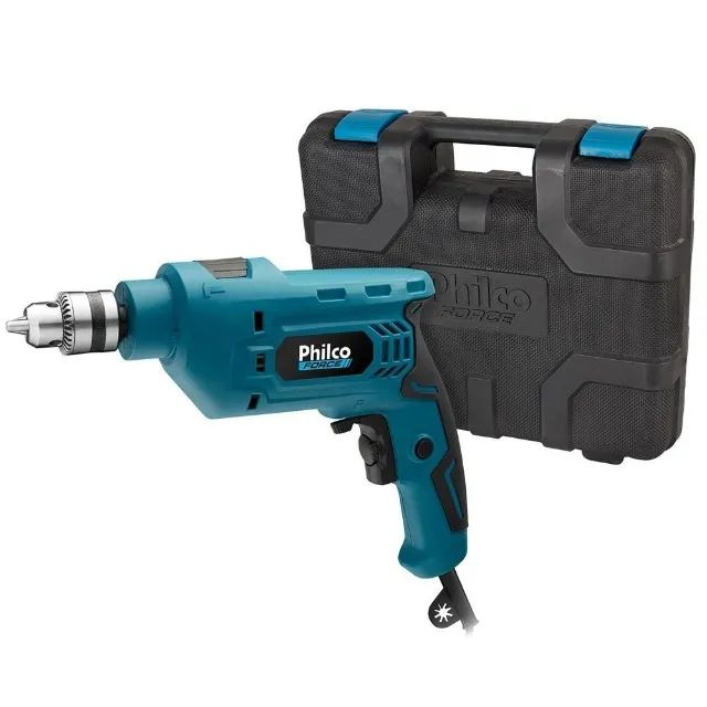 Furadeira Profissional Philco 650W com Maleta 220V + Reversão com 5 níveis de velocidade - Foto 2