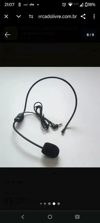 Microfone de Lapela com Fio para Celular, Computador, Gravação