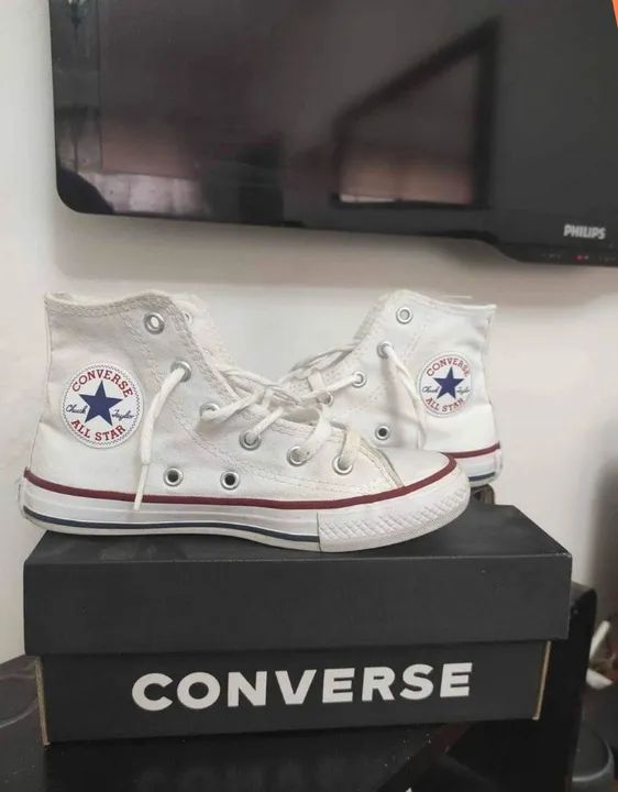 Tênis Converse Chuck Taylor All Star Infantil Hi Branco