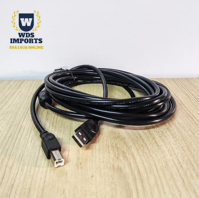 Cabo USB para Impressora 5 Metros
