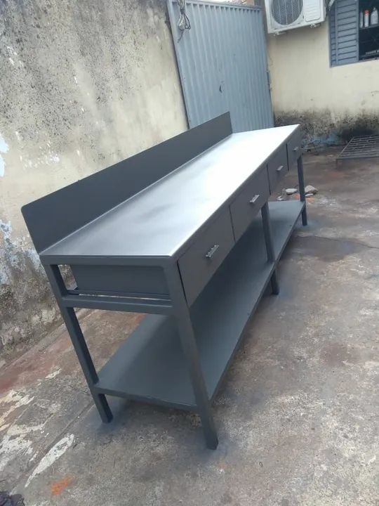 Bancada de Metal Industrial com Gavetas - Foto 2