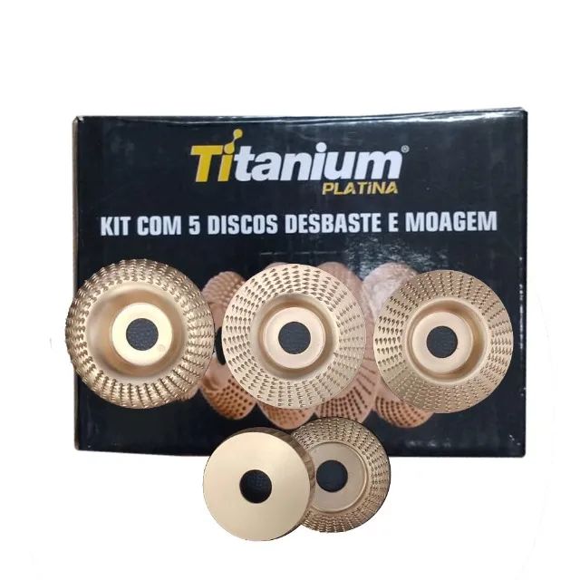 Jogo de discos Para Desbaste e Moagem 5Pçs Titanium - Foto 4