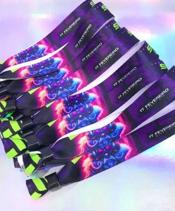 Pulseira de tecido evento com trava  - Foto 2
