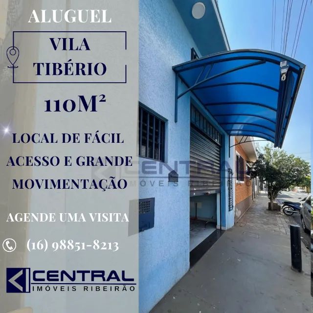 Salão comercial na Vila Tibério, 110m².