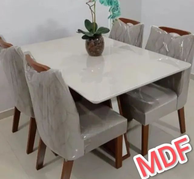 Mesa de jantar 4 lugares luxo rubi 