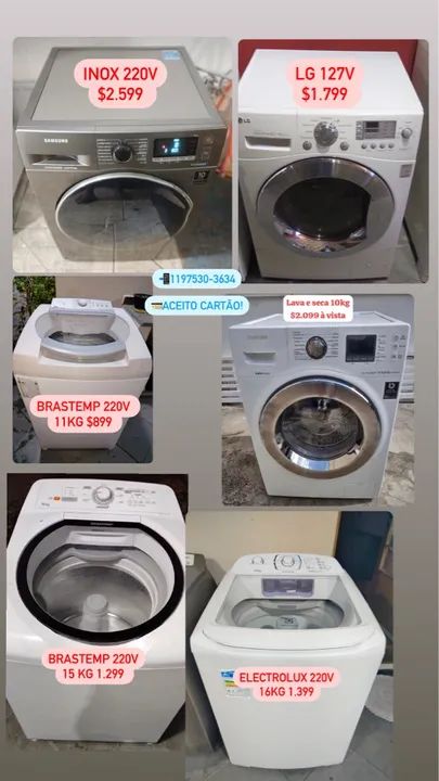 Máquina de lavar e lava e seca 127 e 220v - Foto 3