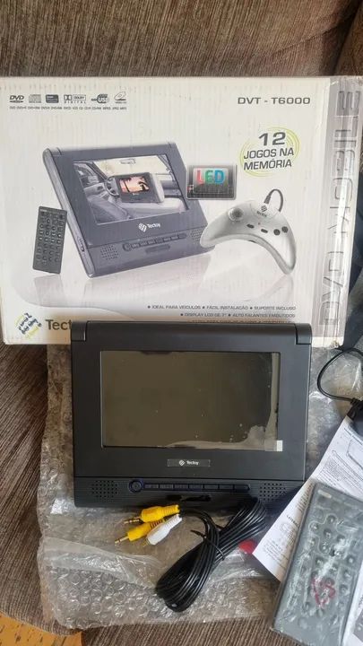 DVD - T6000 (TECTOY NOVO) (12 JOGOS NA MEMÓRIA)(VEICULAR)<br> - Foto 5