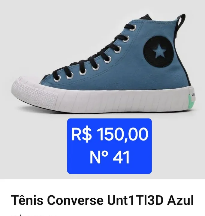 Tênis Converse All Star Unt1TI3D Azul