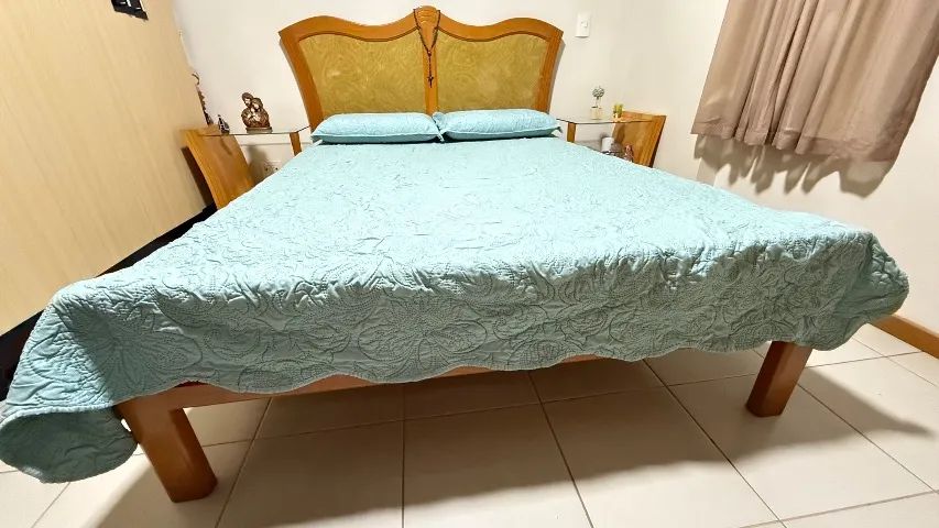 Cama Casal Madeira Maciça (Colchão Probel) + 2 Criados - Foto 3