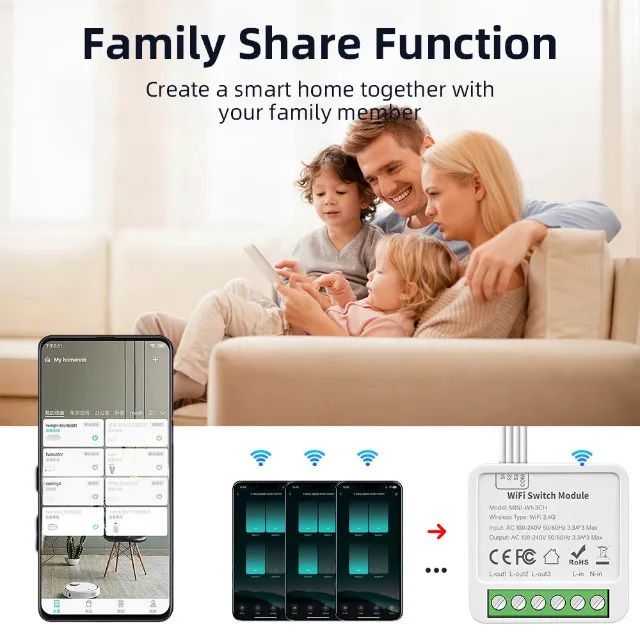 Interruptor Inteligente com 3 canais google assistant Alexa smart life Tuya  - Foto 5