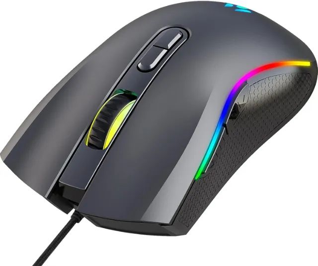 Mouse Gamer Fortrek Black Hawk, Rgb 7200dpi 6 Botões Com fio - Loja COimbra Computadores  - Foto 4