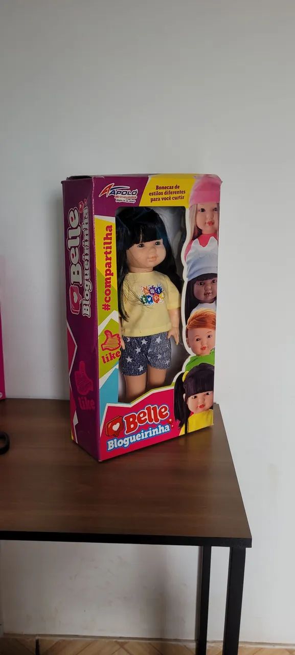Boneca Belle blogueirinha Morena asiatica Apollo brinquedos rara - Foto 4