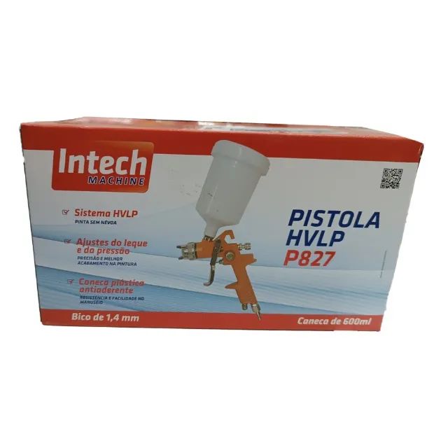 Pistola Pintura Gravitacional HVLP P827 Intech - Foto 3