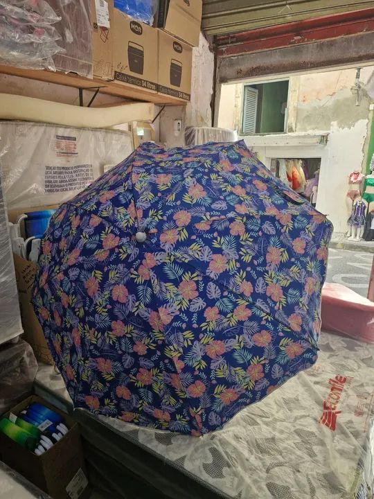 Guarda sol Ombrellone de praia - Novo - Foto 2