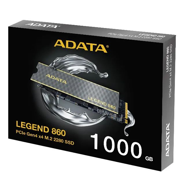 M2 NVME Adata Legend 860, 1 TB, 2280, PCIe Gen 4x4, até 6000MB/s, Compatível com PS5, Novo