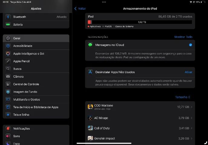 iPad Pro M1 11 Polegadas 2TB - Usado 1 Dia, Como Novo, Completo com Caixa - Foto 5