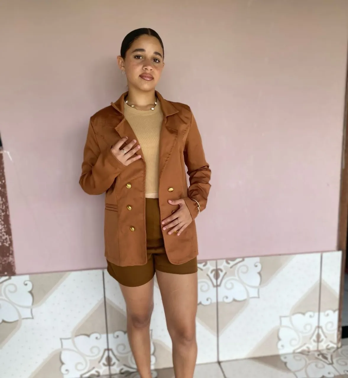 Blazer marrom feminino