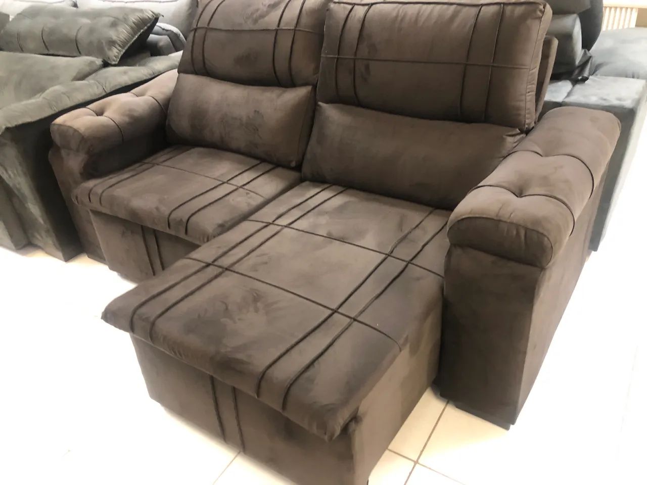 Sofá retrátil e reclinável 2m / NOVO / ENTREGAMOS 