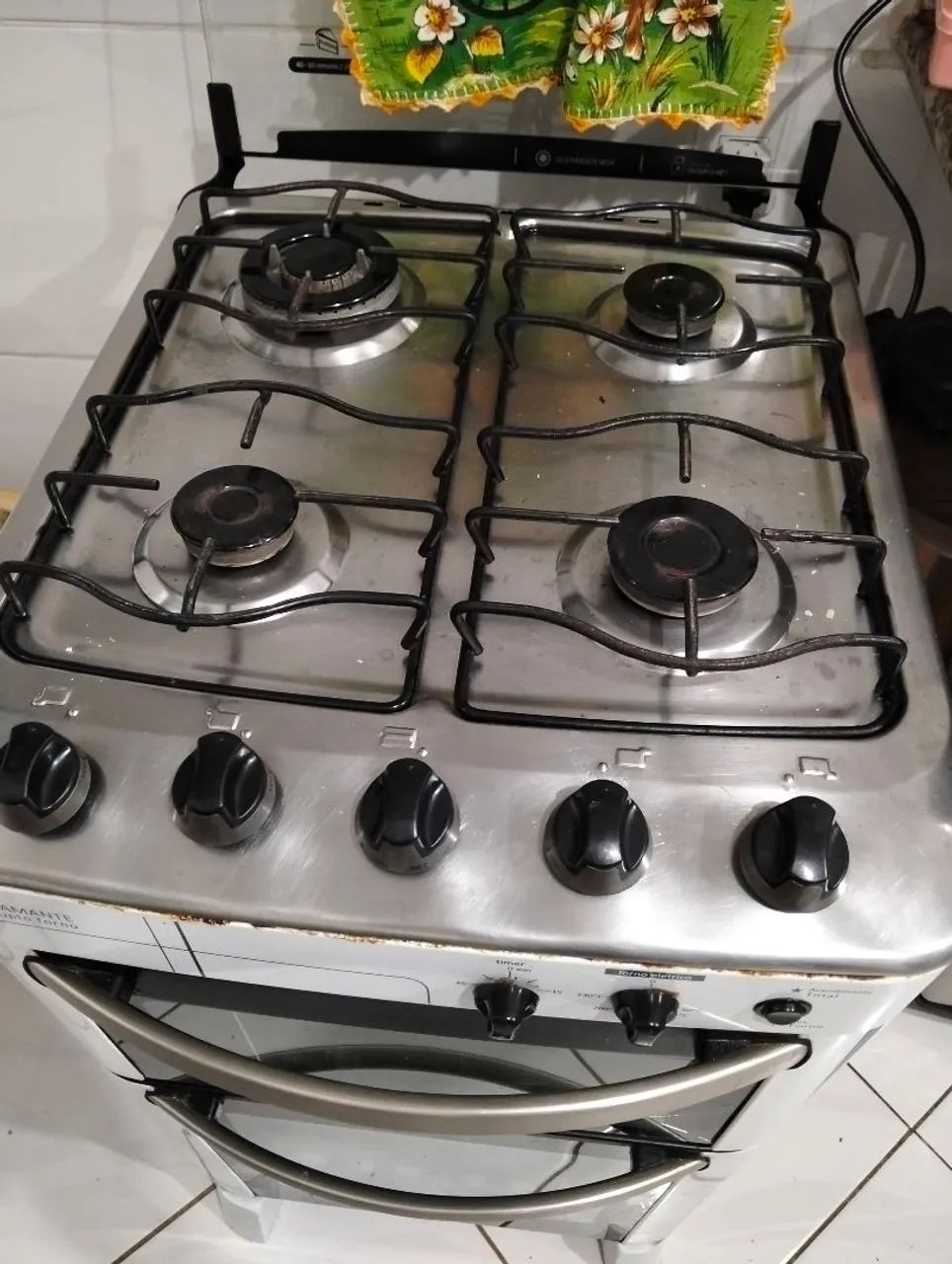 Fogão 4 bocas 2 fornos elétrico e gás  - Foto 2