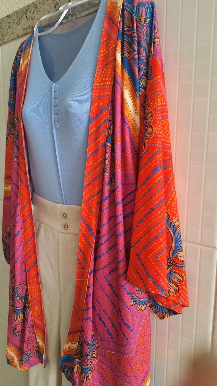 Conjunto blusa, calça e kimono  - Foto 3