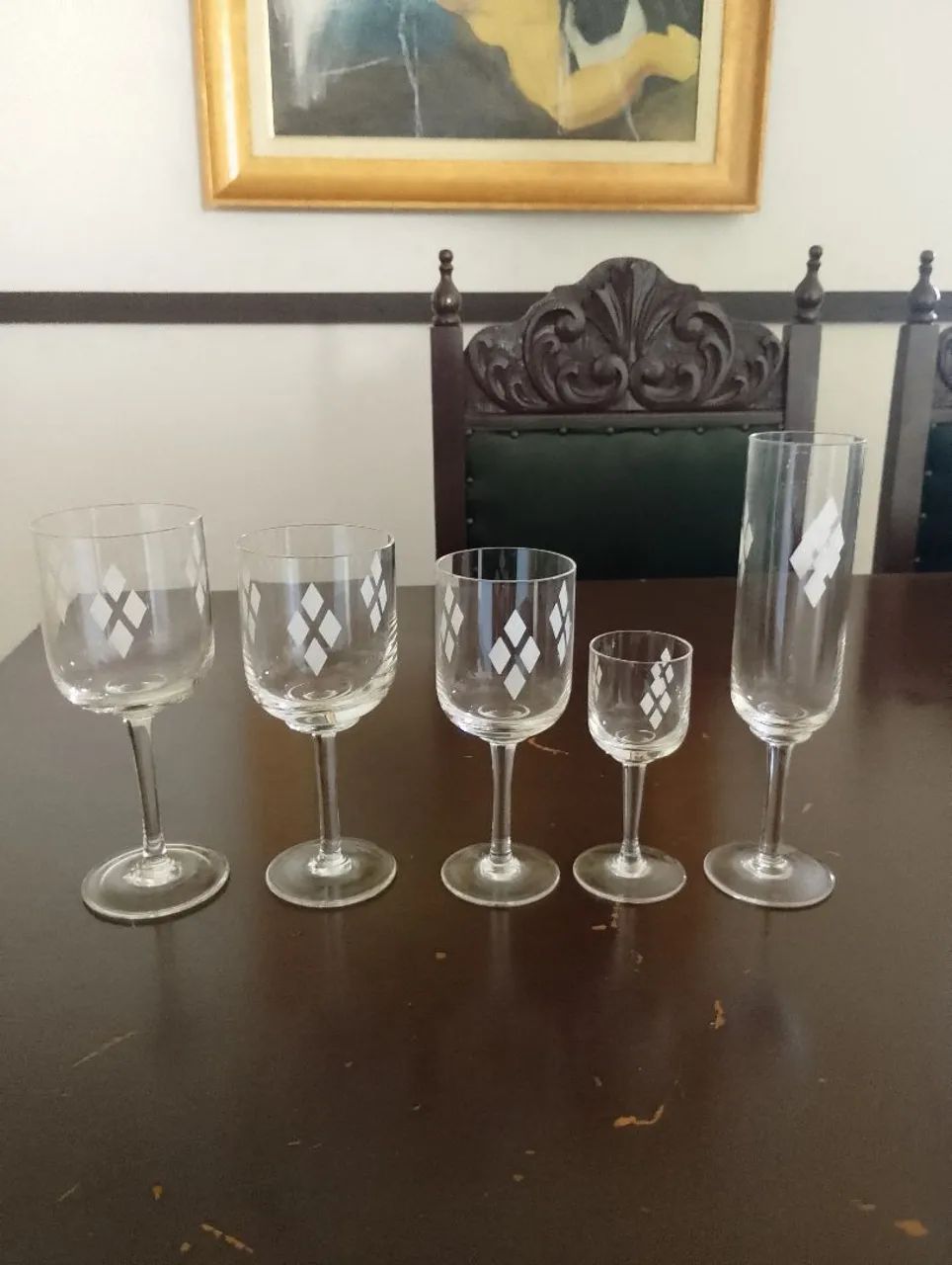 Jogo de Taças de Cristal
