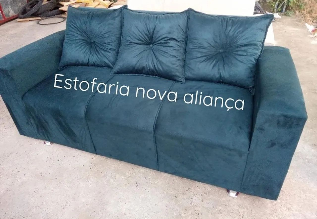 Sofá 3 lugares em suede  - Foto 3